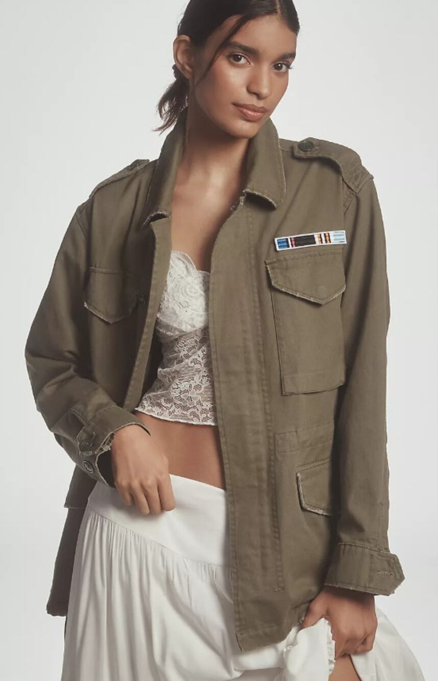New Pilcro Cotton Utility Jacket - XS